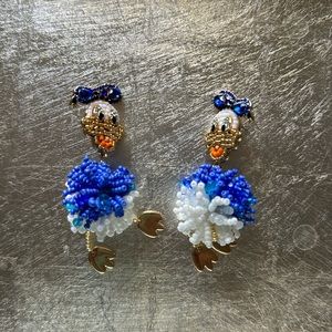 Disney x Baublebar Donald Pom Pom 3" Glass Bead Earrings Set